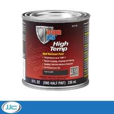 POR15 Hochtemperatur Hitzebest&auml;ndiger Lack Flach Schwarz 236ml