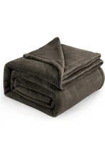 Bedsure GentleSoft Brown Fleece Blankets King Size - Bed Blanket Soft