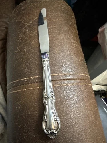 Sterling Silver Handle Stainless Steel Blade Joan of Arc Knife  International K