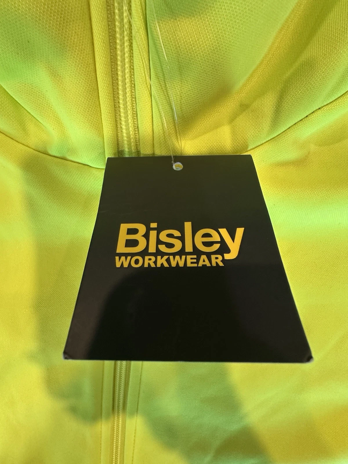 Bisley Workwear Jacket Hooded Zipper ANSI 107 R Class 3 Yellow Navy Reflect 2XL - product detail image 12