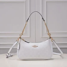 COACH Teri 2Way CA548 Shoulder Bag Signature Coated Canvas White outlet