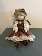 Holly Hobbie Carrie Knickerbocker Cloth Rag Doll 1970s Vintage 16"