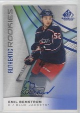 2019 Upper Deck SP Game Used Authentic Rookies Blue Emil Bemstrom #196 Auto a8r