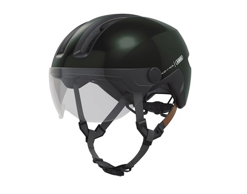 ABUS HUD-Y ACE City Cycle Helmet with Visor LED Light Green L 57-61cm Brand New - Picture 4 of 6