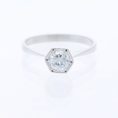 Solitär Brillant Ring 0,48 ct. Diamant 750 Gold 18 Karat Deta Schmuck Top Preis
