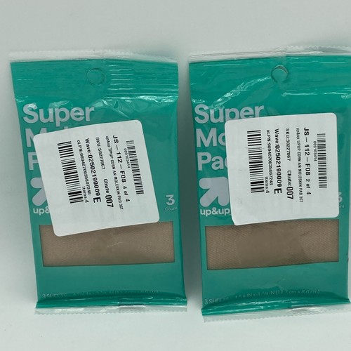 2er Pack UP&UP Moleskin Plus 4 5/8 Zoll x 3 3/8 Zoll Polsterung je 3 (6 insgesamt) - Bild 5 von 7