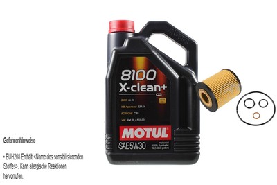 FEBI BILSTEIN Ölfilter 5L Motul 8100 X-clean+ 5W30 für BMW 3er Compact E46 316