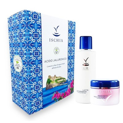Ischia Geschenkpaket Damen Gesichtsmaske empfindliche Haut + Reinigungsmilch