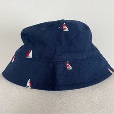 Janie  Jack Navy Sailboat Bucket Hat Boys NWT 4 to 5 years