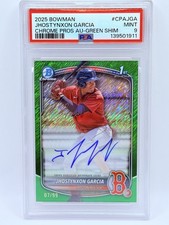 2025 Bowman Chrome Prospect Auto Green Shimmer /99 Jhostynxon Garcia