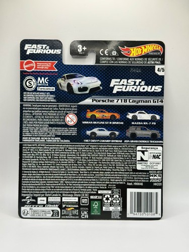 Hot Wheels 2023 Premium Fast & Furious Porsche 718 Cayman GT4 #4/5 - Picture 8 of 8