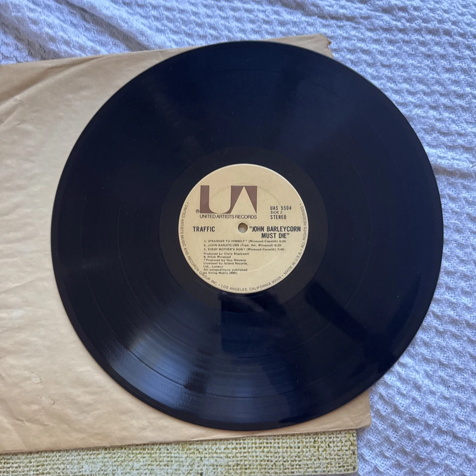 TRAFFIC John Barleycorn Must Die LP Vinyl Record United Artists UAS5504 EX/EX - Image 4 of 4
