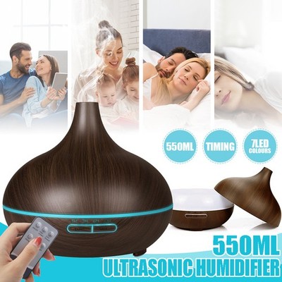 ätherische Öle Diffusor Set Ultraschall Luftbefeuchter Humidifier 550ML mit LED