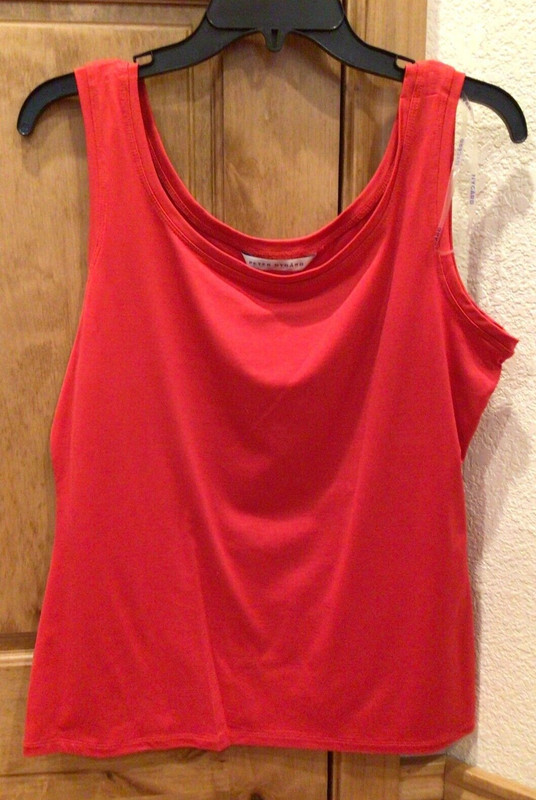 New PETER NYGARD Tank Top, Women’s Size Medium, Color: Red, Nylon/Spandex