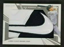 NICK MADRIGAL 2021 IMMACULATE JUMBO CLEATS NIKE LOGO RC #2/4 WHITE SOXS