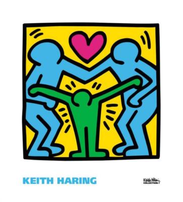 Keith Haring ポスター2枚セット KH11 by Keith Haring Art Print Family Hug Love Red Heart Pop