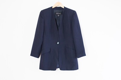 Linda Allard Ellen Tracy | Vintage 80's Navy Blue Long Sleeve Blazer | Size 4