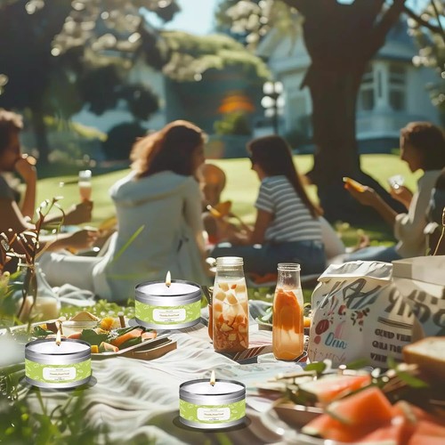 Citronella Candles Set 3 Pack, 9.3oz Natural Soy Wax for Outdoor Patio Yard - Picture 6 of 7