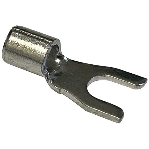 (100) Nicht isolierte 12-10 AWG Spatenklemme #8 Gabel unisolierter Drahtverbinder - Bild 1 von 6