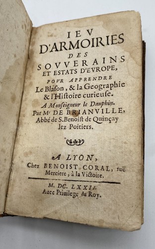 FINÉ DE BRIANVILLE (Claude-Oronce). Jeu d'armoiries des souverains 1672 - Foto 1 di 12