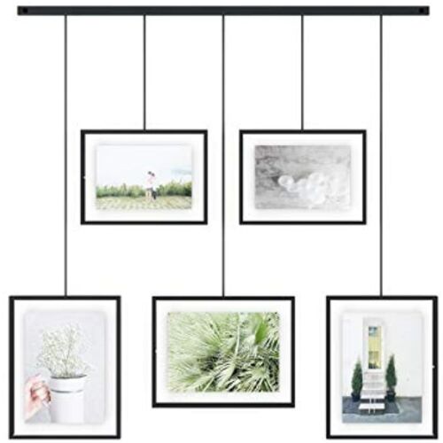 Umbra Exhibit Picture Frame Gallery Set Adjustable Collage Display for 5 Photos, - Photo 1 sur 9