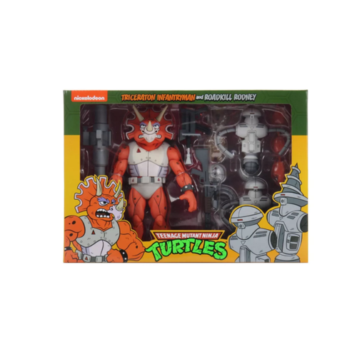 NECA Teenage Mutant Ninja Turtles 3 Pack Triceraton Infantryman & Roadkill Rodney Action Figure