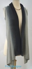 Jlee Silver Mohair Blend Sweater Vest Top Waterfall Fly Away Draping Ombre S Vtg