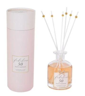 50th Birthday Reed Diffuser Jewelled Bottle Home Fragrance- Cashmere ...