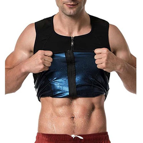 Men Sauna Sweat Waist Trainer Shaper Compression Workout Enhancing Tank Top Vest - 第 14/18 張圖片