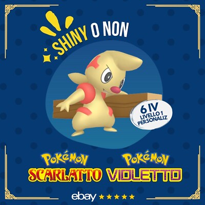 Timburr Shiny or Not   6 IV Customizable Pokemon Scarlet Purple   