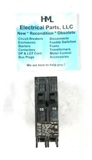MURRAY/CROUSE HINDS/ITE/SIEMENS, Q1515, MP1515, 15A-15A, 1 POLE TANDEM BREAKER