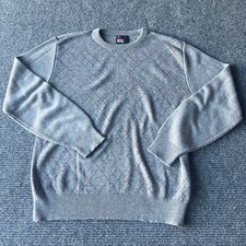 Vintage Robert Bruce Sweater Mens Large Grey Made in USA Pullover Knit Casual