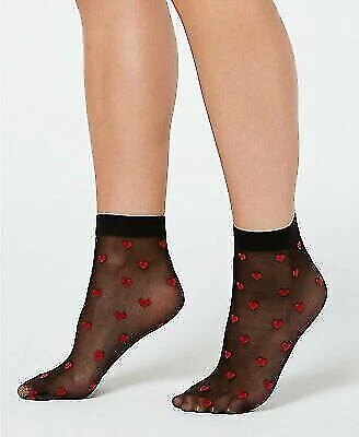 INC International Concepts 1 par de calcetines tobilleros corazón transparente, talla única Foto 3 de 3