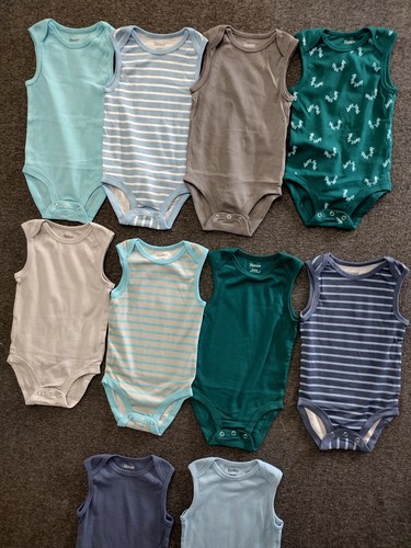 Body smanicato Hanes Baby Ultimate Flexy ragazzo e ragazza confezione da 10 pezzi taglia 18-24 M - Foto 2 di 12