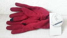 Bass Fleece Gloves Women's Small Touch Screen Finger Burgundy 80 Wool NWT