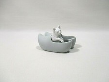 ANCIENNE CHAUSSURE SABOT MINIATURE CHAT PORCELAINE BISCUIT SHOE CAT PORCELAIN