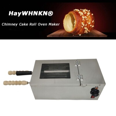 110V 1500W Stainless Steel Chimney Cake Roll Oven Maker Bread Making Machine