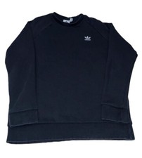 Adidas Originals Essentials Trefoil Crewneck Sweatshirt Women  s Medium Black