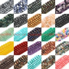 Natural Gemstone Round Spacer Loose Beads 4mm 6mm 8mm 10mm 12mm