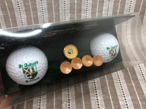Vintage St Andrews Old Course Golf Ball Marker and Divot Tool Scotland Gift Set - Picture 3 of 7