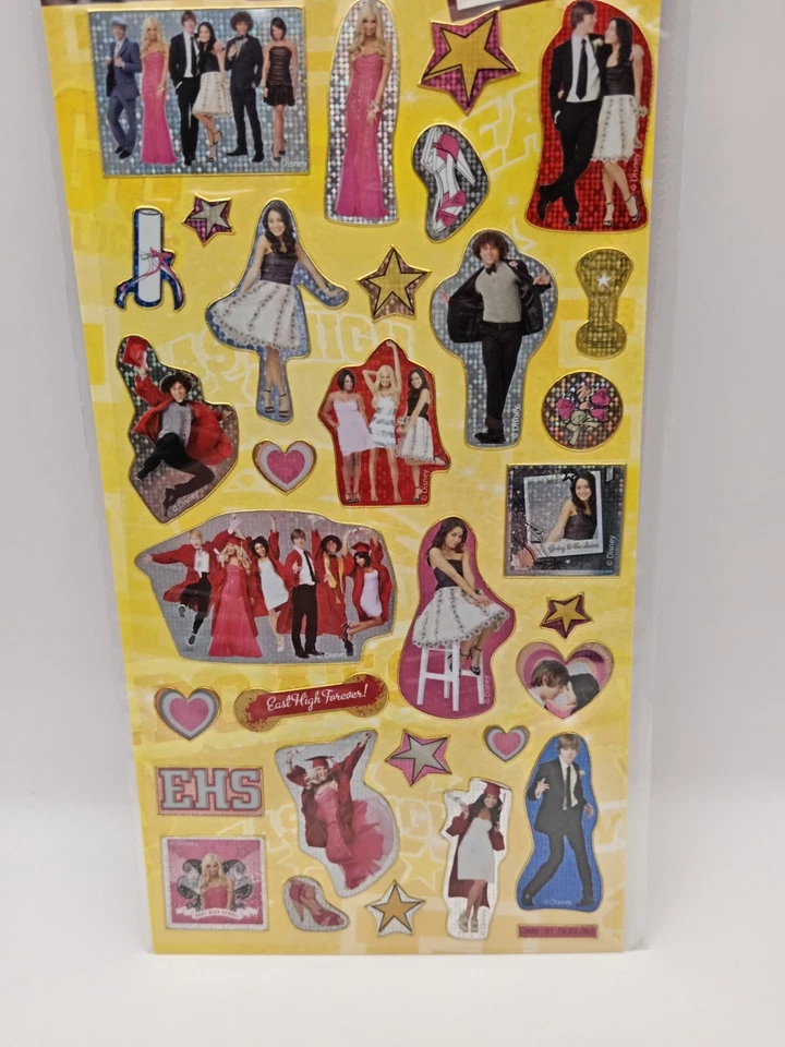 6 Tiras Adhesivas Musicales Secundarias Holofoil Botín Fiesta Bolsa Relleno Pegatinas Foto 3 de 4