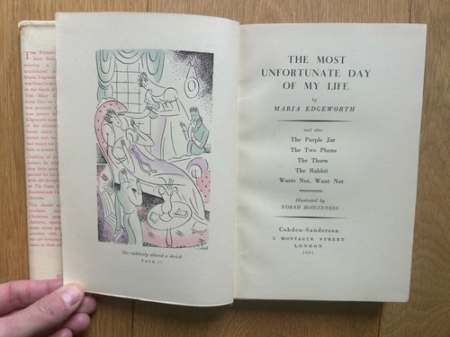 The Most Unfortunate Day of My Life - Maria Edgeworth 1st Edition 1931 HBDJ RARE - Picture 3 of 16