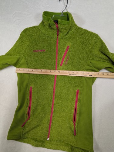 Norrona Jacket Womens Medium Neon Green & Pink High-Loft Fleece Long Sleeve - Picture 7 of 10