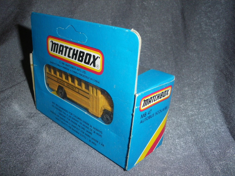 282B Vintage Matchbox MB 47Bus Scuola Distretto 2 USA 1:76 - Immagine 3 di 4