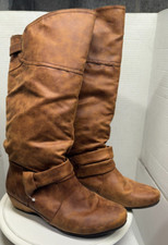 Baretraps Boots Traps Womens Brown Knee High Boots Stretch Salute 8.5m 39 Bear