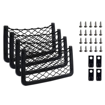 4x Auto Ablagenetz Ablagefach PKW KFZ Netz Gepäcknetz 36x18cm Groß Organizer
