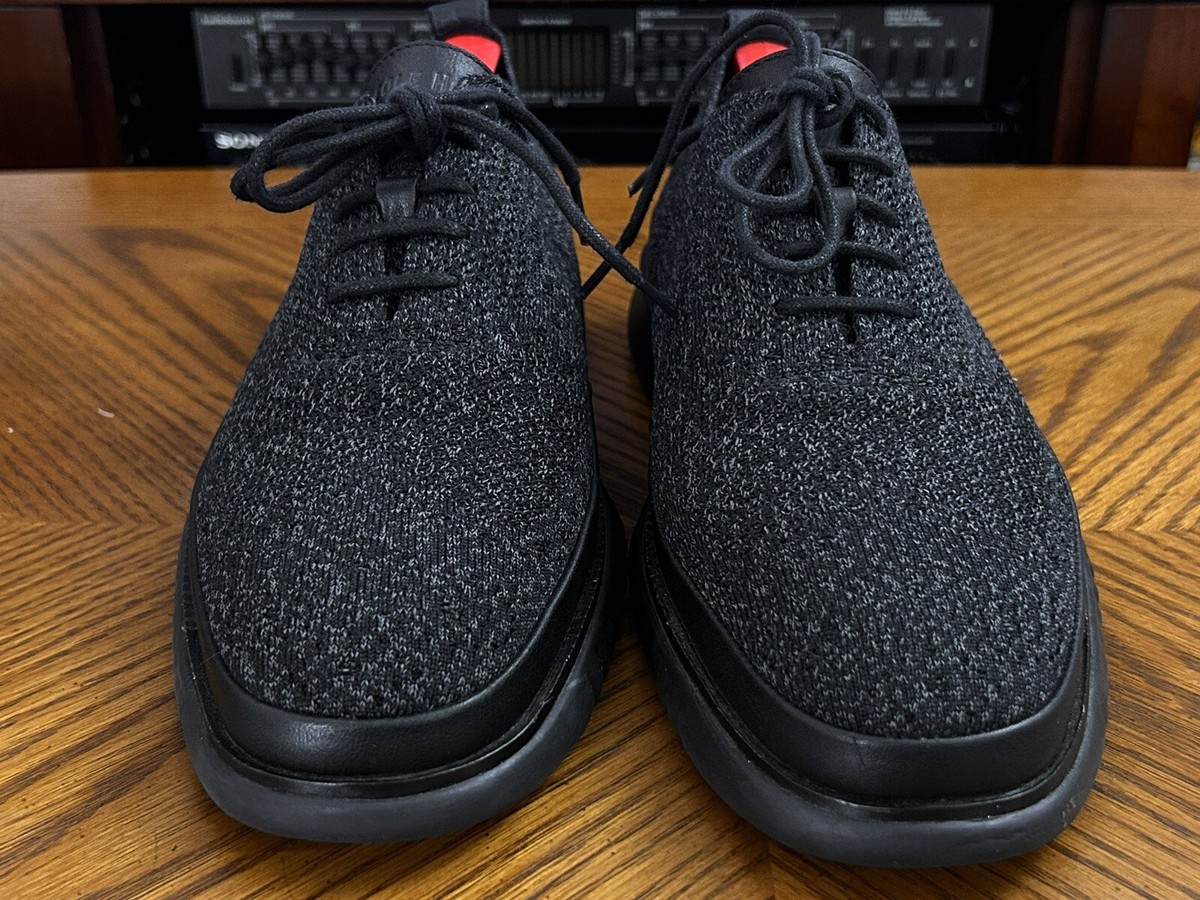 Cole Haan 2.ZeroGrand Oxfords Mens Sz 10 M Knit Black Speckle Stitchlite C28383 Men main image 3