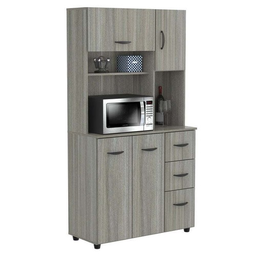 3-Drawers Kitchen Microwave Storage Cabinet Shelves Cupboard Stand Pantry Home - Picture 2 of 10
