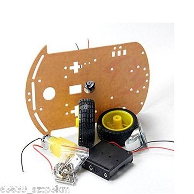 WheatThrive Kit de châssis de voiture robot intelligent 2WD avec encodeur de vitesse et boîtier de batterie pour Arduino DIY projet d'apprentissage éducatif