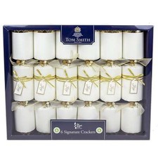 Tom Smith 14" Gold & Cream Signature Christmas Crackers 6 Pack